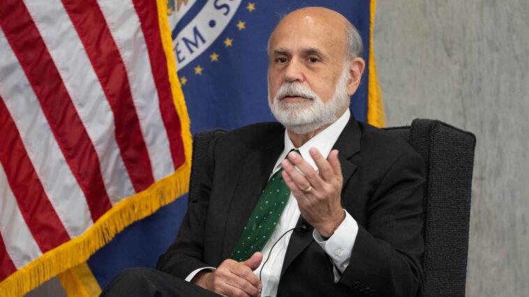 Former Fed Chair Ben Bernanke says there's more work ahead to control inflation