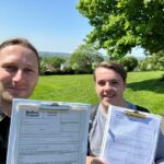 Labour councillors head out in the sunshine to sign people up for postal votes