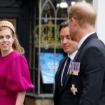 Princess Beatrice, Eugenie Wear Pink and Navy to Coronation of King Charles III