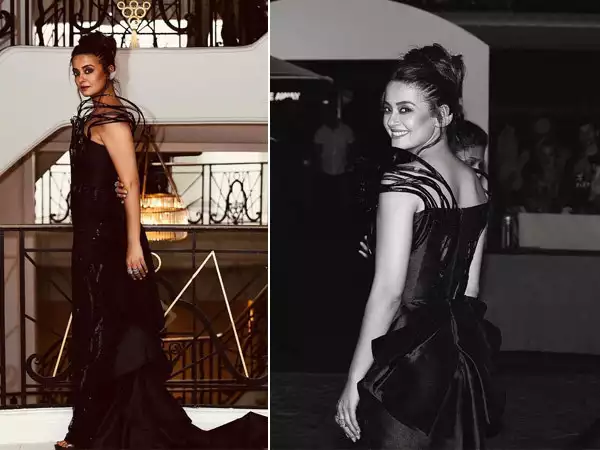 Surveen Chawla shares new pictures in a stunning black ensemble from Cannes 2023