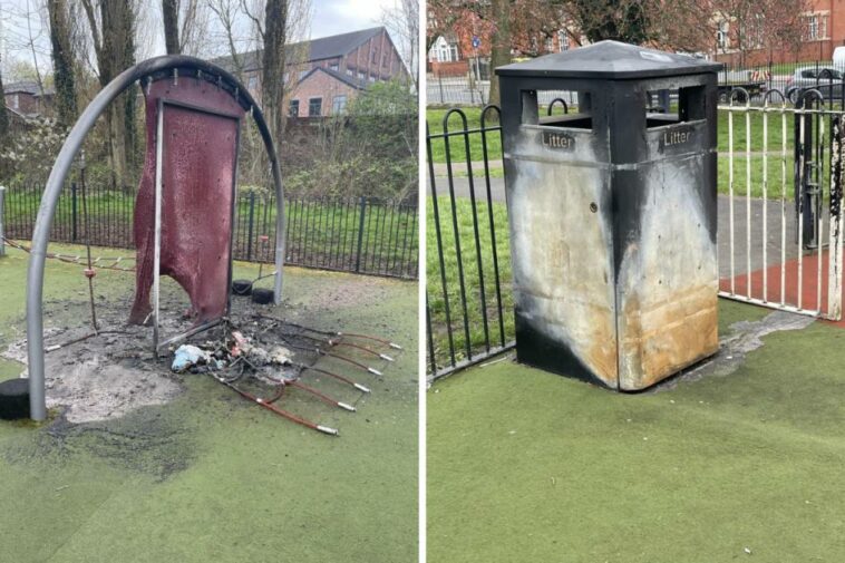 Vandalised park remains in need of repairs weeks later