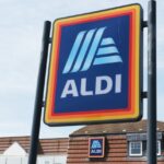 Aldi Store Sign, on building exterior