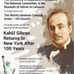 The exhibit Kahlil Gibran Returns to New York After 100 Years was on display at UN Headquarters in April 2023 to celebrate the Lebanese poet and artist.