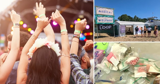 Festival goers and drugs