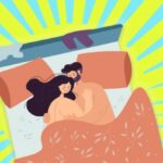 illustration of couple in bed