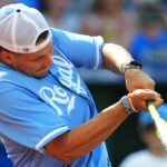 Patrick Mahomes shows off skills at Royals celebrity softball game