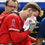 Angels OF taken to hospital after getting hit in face by 91 mph pitch