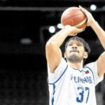 June Mar Fajardo and GilasPilipinas are fast learning how to deal with bigs who can shoot from the outside. —CONTRIBUTED PHOTO/ELVIS ŽALDARIS