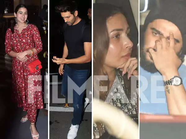 Sara Ali Khan, Kartik Aaryan and others get photographed in the city