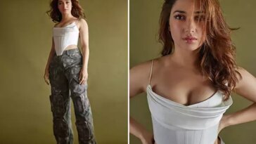 Tamannaah Bhatia looks stunning in a white corset top, see pics: