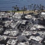 Aerial photos show total destruction as wildfires ravage historic Lahaina, Hawaii