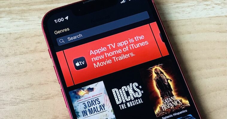 Apple is winding down its classic iTunes Movie Trailers app