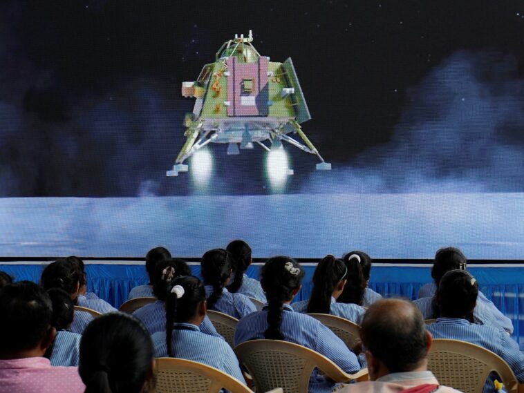 Chandrayaan-3 rover takes ‘walk on moon’ as India celebrates historic feat