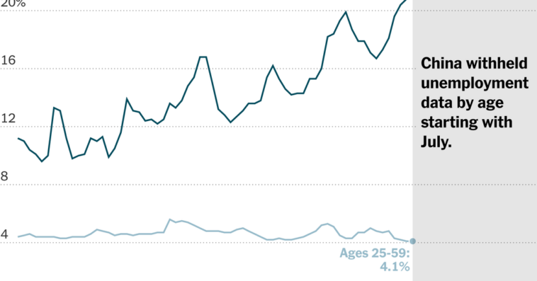 China Suspends Report on Youth Unemployment, Which Was at a Record High