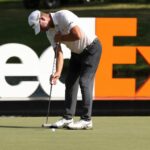 Lucas Glover makes a putt during the third round of the FedEx St. Jude Championship