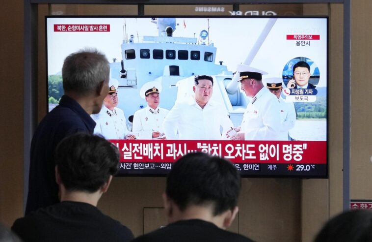 North Korea's Kim watches cruise missile launches as US, South Korean troops begin annual drills