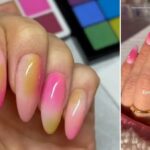 Stills of TikTok videos about airbrush nails