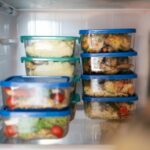 Lunchboxes in the fridge