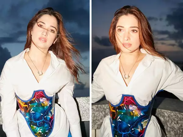 Tamannaah Bhatia ups her style game with a corset look. See pics: