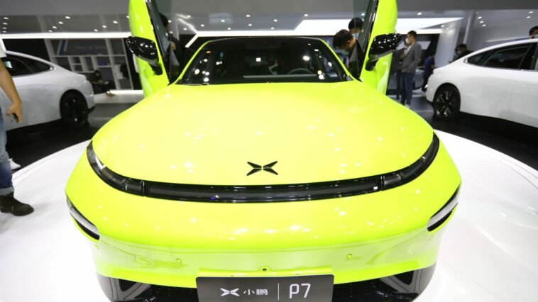 Xpeng shares drop 7% after the Chinese electric car maker posts a record quarterly loss