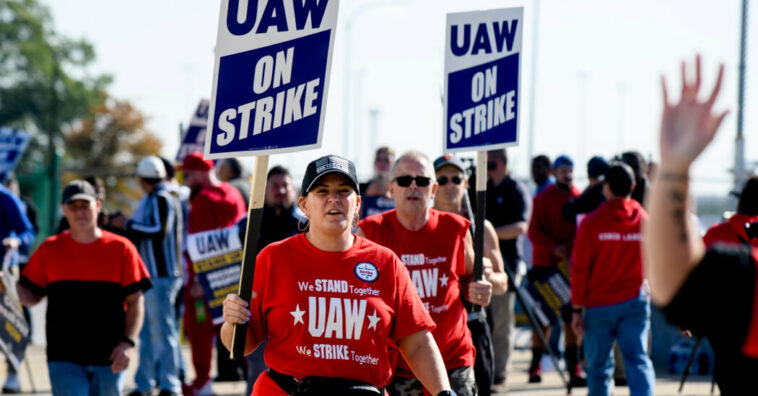 Auto Workers Strike: U.A.W. Halts Work at 3 Plants in Contract Fight With Automakers