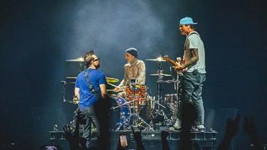 travis barker, mark hoppus, tom delonge