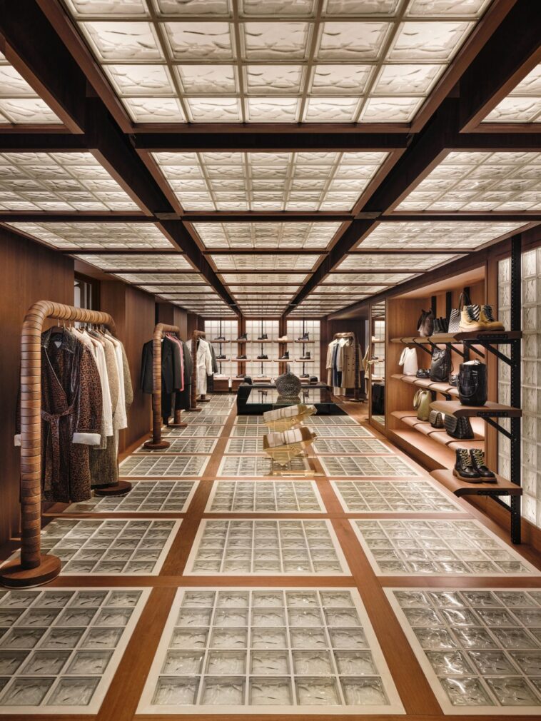 EXCLUSIVE: Bottega Veneta Built a Walnut, Spaceship-like Boutique in Paris