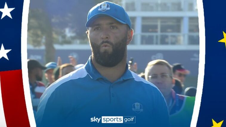 Jon Rahm almost holes tee shot! | Hits the pin on par three seventh