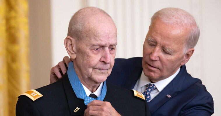 ‘That’s Valor’: Biden Awards Medal of Honor to Vietnam-Era Army Pilot