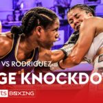 All three of Caroline Dubois' stunning knockdowns against Magali Rodriguez