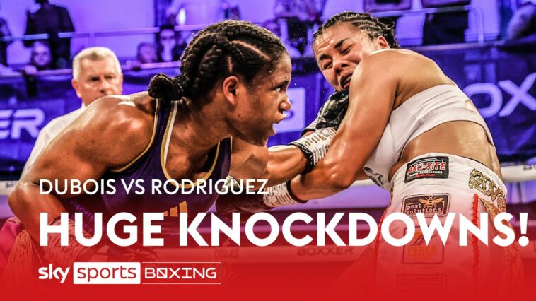 All three of Caroline Dubois' stunning knockdowns against Magali Rodriguez