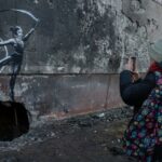 Banksy highlights cultural revival amid rubble strewn Kyiv suburb