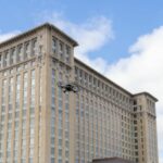 Ford is testing drone deliveries at the derelict train station in Detroit it’s rehabbing