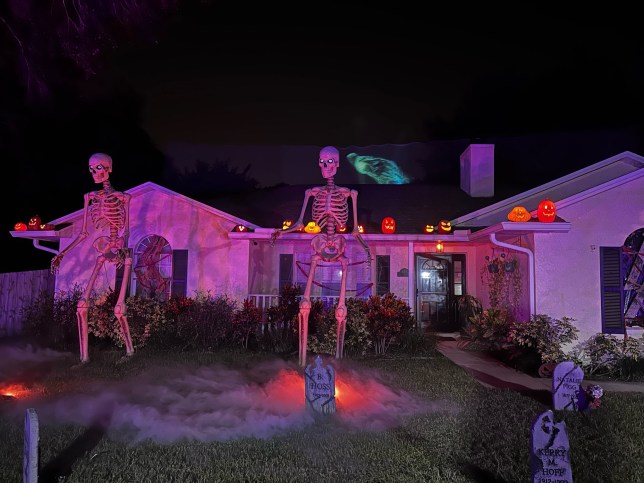 Story from Jam Press (Extreme Halloween Display) Pictured: The haunted Halloween yard. 'I've spent $7,000 on my haunted Halloween yard so far ??? it takes me 80 HOURS to set up' A man who has spent $7,000 (??5,800) on spooky decorations for his front yard says it takes him 80 hours to set up his haunted display ??? and he starts planning it during summer. Tyler Bello, 29 is a self-confessed ???Halloween junkie??? and spends hours creating the perfect horror scene. With preparations for the scary season starting as early as July, Tyler and his wife, Kelsey, let their imaginations run wild with fog machines, lights, and even a transmitter to allow passersby to hear the haunted sounds from their cars. Dubbed Blackwood Mortuary, the couple first began their project in 2022 and it has become a huge hit with locals and online with over 51,800 likes (@blackwoodmortuary). ???I love creating a fun and spooky experience for the neighbourhood and enjoy seeing their reactions to the decorations,??? Tyler told NeedToKnow.co.uk. ???It's a fun way to embrace the Halloween spirit and bring the community together. ???I grew up going to the local theme parks and seeing the larger-than-life [horror] displays. ???I knew it was something I wanted to do personally one day. ???When I was younger, I convinced my parents to build a small haunted house in our garage for Halloween. ???[After that], I was hooked. ???The designing, planning, and execution was such a rush.??? Both software consultants Tyler, and Kelsey, have previously worked in theme parks, so the pressure to create an impressive scene with intense detail was high. Tyler, who ???never stops thinking about Halloween??? begins researching ideas in March. He tries out different techniques months before the spooky season even begins. He said: ???We frequently visit local Halloween attractions and I???ve always been fascinated with the idea of building a haunted house. ???Since a full-blown haunted house is a ton