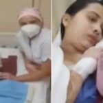 Pictures of the mum and baby in hospital