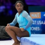 Simone Biles became the first woman to land a Yurchenko double pike vault