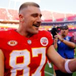 Travis Kelce Proudly Plays Along as Fan Calls Him Taylor Swift Boyfriend at Chiefs Game