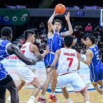 Ateneo's Kai Ballungay against UE defenders in the UAAP Season 86 men's basketball tournament. –MARLO CUETO/INQ