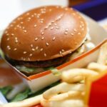 A McDonald's burger and fries.