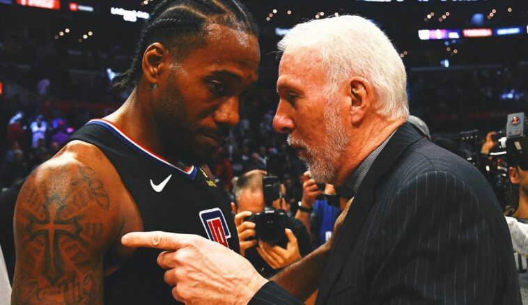 Greg Popovich grabs microphone mid-game, tells Spurs fans not to boo Kawhi Leonard