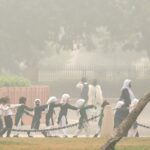 Photos: Smog-hit New Delhi extends school shutdown