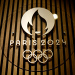 FILE PHOTO: The logo of the Paris 2024 Olympic and Paralympic Games inside an official Paris 2024 store at the Carrousel du Louvre in Paris, France, December 21, 2023.