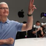 Apple's stock underperformed top tech peers in 2023 due to longest revenue slide in 22 years