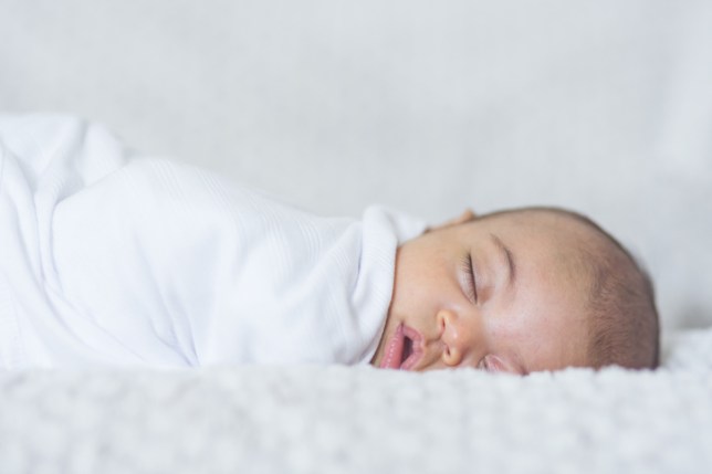 Newborn sleeping baby