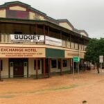 The Exchange hotel in Mossman … the town is one of the many facing extensive damage from flooding in northern Queensland.