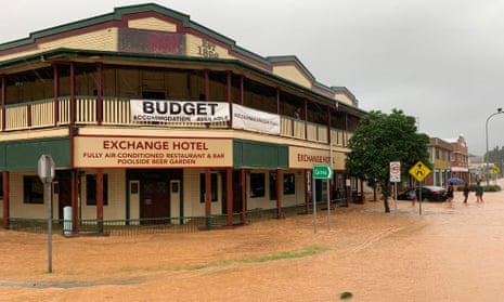 The Exchange hotel in Mossman … the town is one of the many facing extensive damage from flooding in northern Queensland.