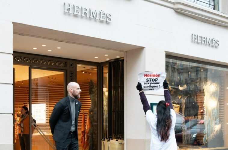 PETA Ignites Stink Bomb Inside Hermès Rue de Sèvres Boutique in Paris