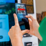 scanning a QR code on a smartphone