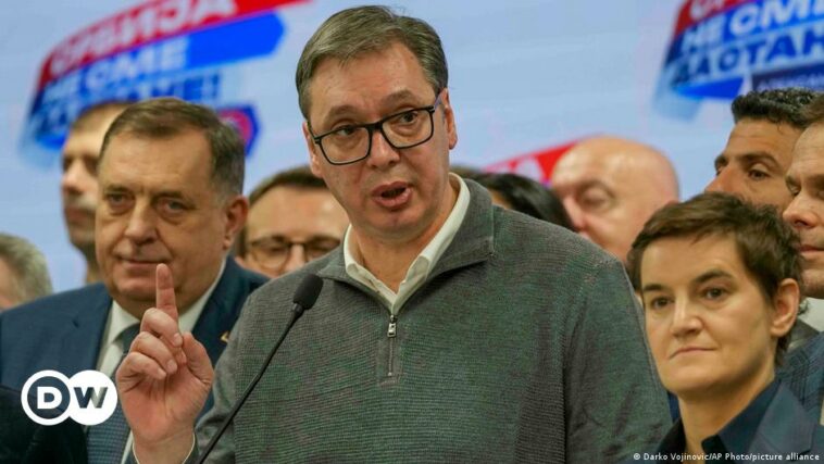 Serbia's ruling populists claim sweeping election victory