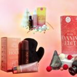 Images of He-Shi tanning products that are perfect for Christmas